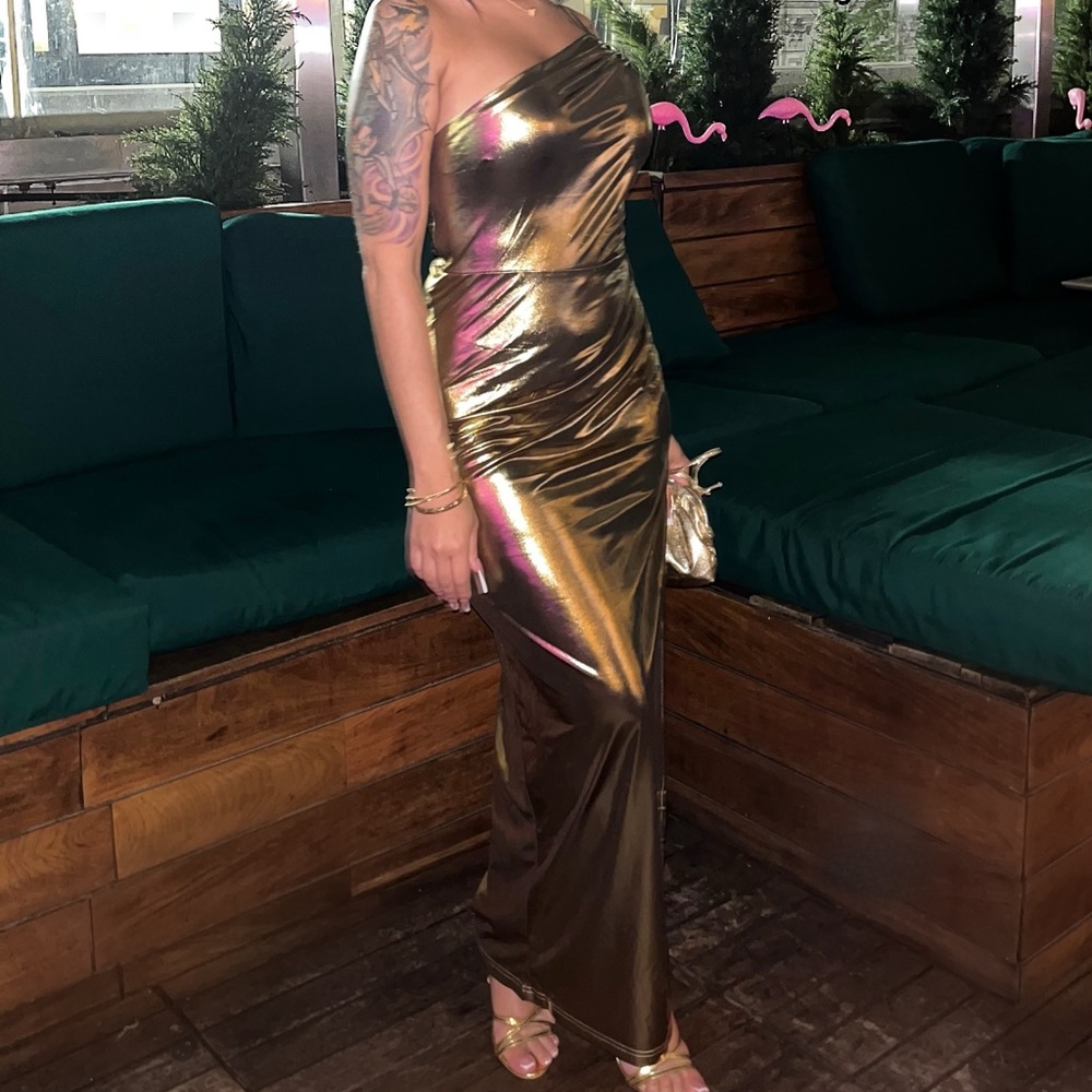 Gold dress